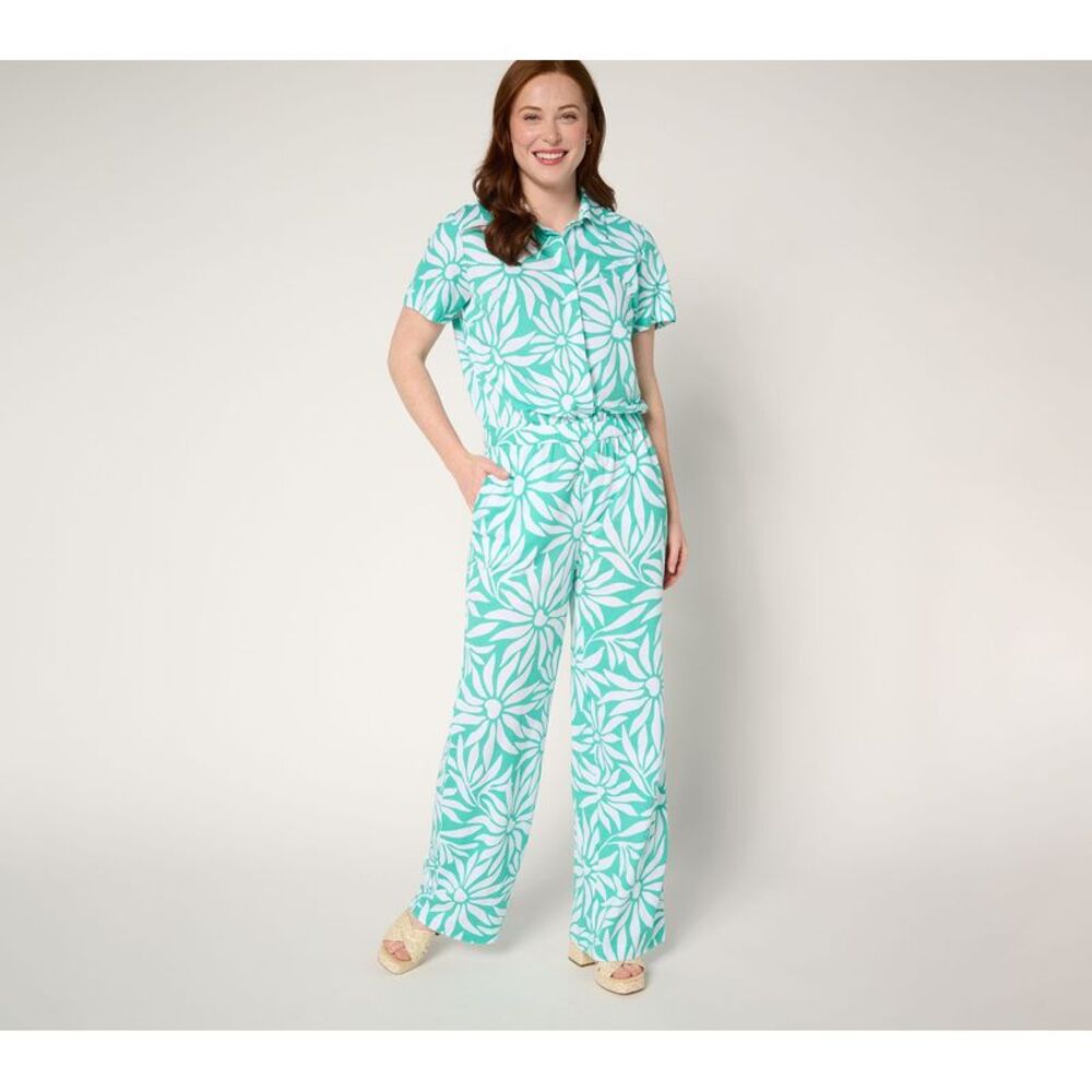 Belle by Kim Gravel Women's Petite Dress PL Pet Cabana Knit Good Blue A688207